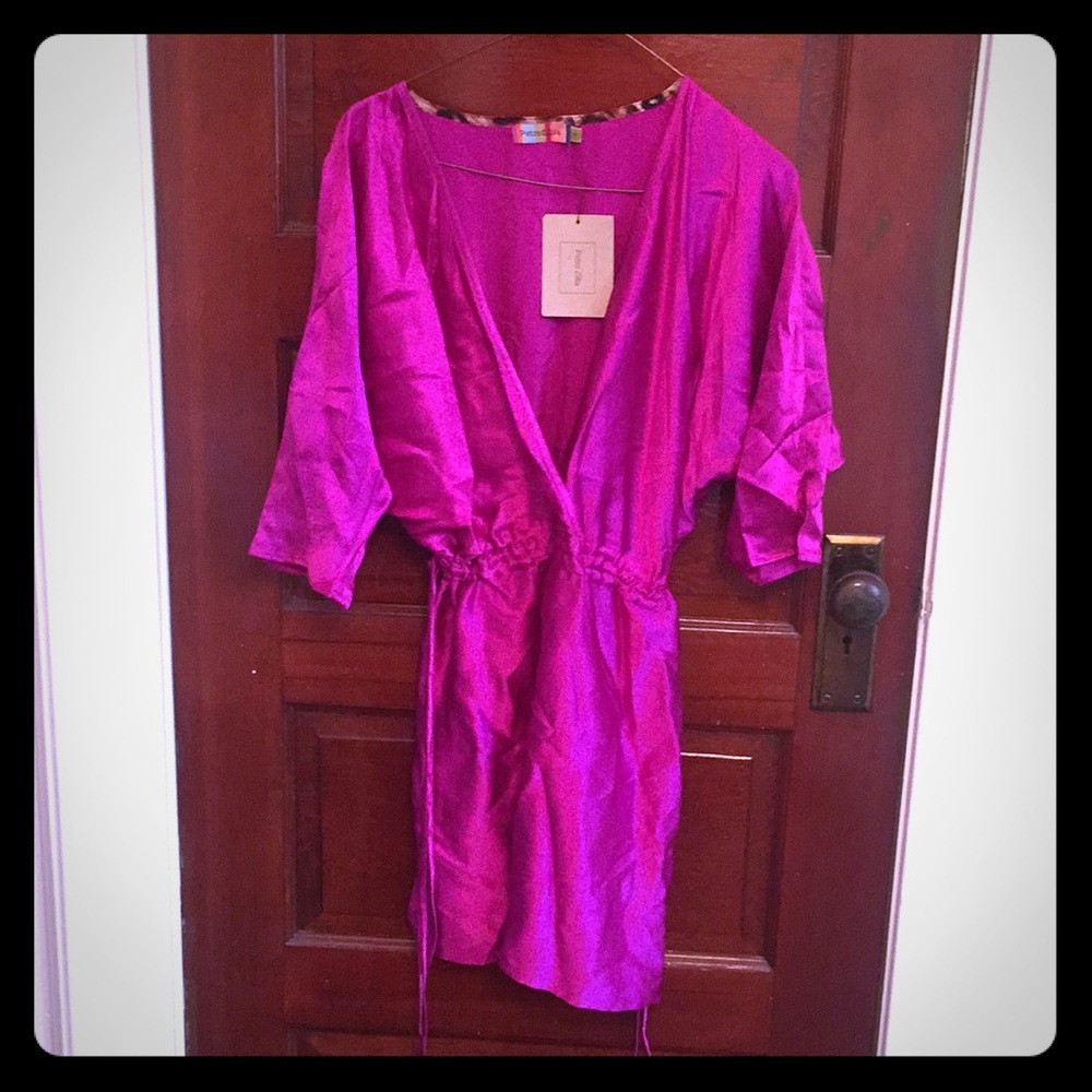 PETRO ZILLIA PURPLE DEEP V DRESS - SIZE SMALL
